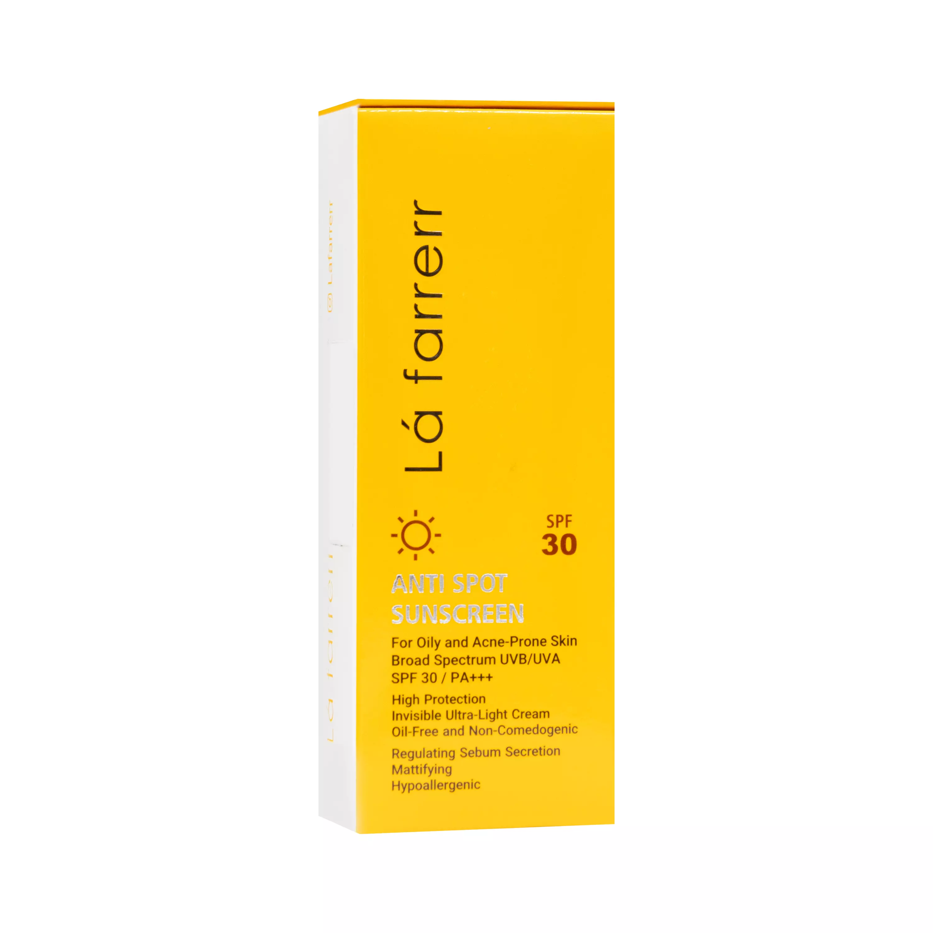 کرم ضد آفتاب و ضد لک SPF30 پوست چرب بی رنگ 40 میلی لیتر لافارر